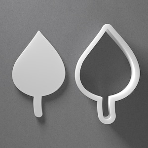 Simple Tree Leaf Cookie Cutter & Polymer Clay Earring, Pottery Tool image 1