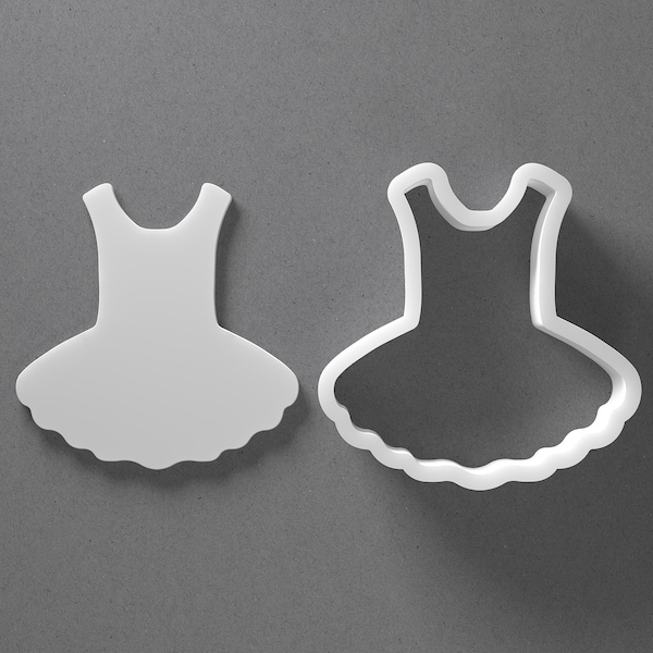 Ballerina Tutu Cookie Cutter - From Mini To Large - Ballet Polymer Clay Jewelry And Earring Cutter Tool - Mirrored Pair Set