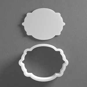 Plaque Cookie Cutter - Von Mini bis Groß - Ornament Rahmen Polymer Clay Schmuck und Ohrring Cutter Werkzeug - Gespiegeltes Paar Set