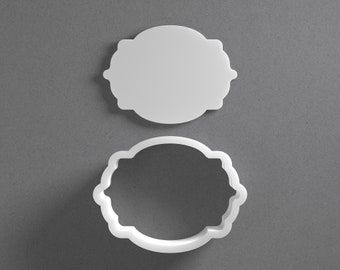 Plaque Cookie Cutter - From Mini To Large - Ornament Frame Polymer Clay Jewelry And Earring Cutter Tool - Mirrored Pair Set