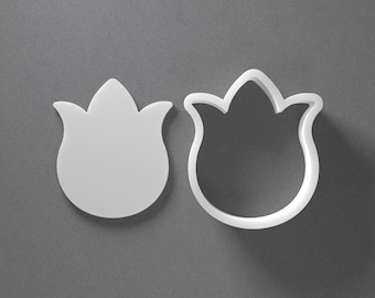 Tulip Flower Cookie Cutter & Easter Polymer Clay Earring, Pottery Tool