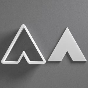 V Shaped Triangle Cookie Cutter & Arrow Polymer Clay Earring, Pottery Tool image 1
