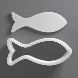 Fish Cookie Cutter - From Mini To Large - Sardine Polymer Clay Jewelry And Earring Cutter Tool - Mirrored Pair Set