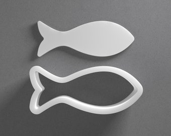 Fish Cookie Cutter - From Mini To Large - Sardine Polymer Clay Jewelry And Earring Cutter Tool - Mirrored Pair Set