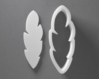 Feather Cookie Cutter & Bird Polymer Clay Earring, Pottery Tool