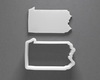 Pennsylvania State Cookie Cutter - From Mini To Large - Polymer Clay Jewelry And Earring Cutter Tool - Mirrored Pair Set