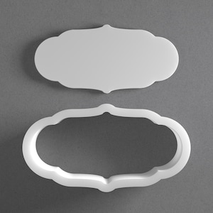 Plaque Cookie Cutter - Von Mini bis Groß - Ornament Rahmen Polymer Clay Schmuck und Ohrring Cutter Werkzeug - Gespiegeltes Paar Set