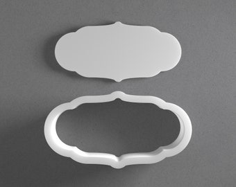 Plaque Cookie Cutter - From Mini To Large - Ornament Frame Polymer Clay Jewelry And Earring Cutter Tool - Mirrored Pair Set