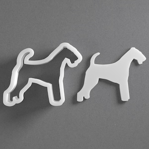 Airedale Terrier Cookie Cutter & Dog Breed Polymer Clay Earring, Pottery Tool image 1