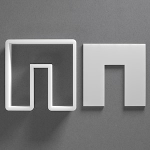 Short U-Turn Cookie Cutter & Rectangular Arch Polymer Clay Earring, Pottery Tool