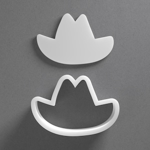Cowboy Hat Cookie Cutter & Cow Boy Rodeo Wild West Polymer Clay Earring, Pottery Tool image 1