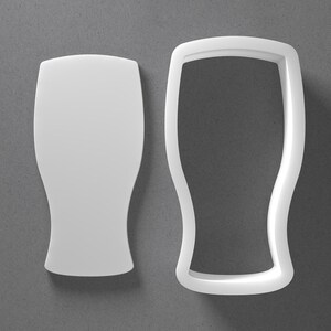 Beer Pint Glass Cookie Cutter & Polymer Clay Earring, Pottery Tool image 1