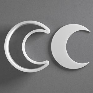 Mondsichel Ausstechform & Polymer Clay Ohrring, Keramik-Werkzeug