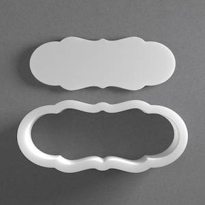 Plaque Cookie Cutter - Von Mini bis Groß - Ornament Rahmen Polymer Clay Schmuck und Ohrring Cutter Werkzeug - Gespiegeltes Paar Set