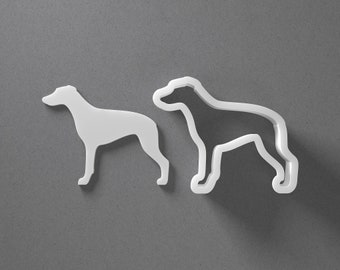 Whippet Cookie Cutter - From Mini To Large - Dog Breed Polymer Clay Jewelry And Earring Cutter Tool - Mirrored Pair Set