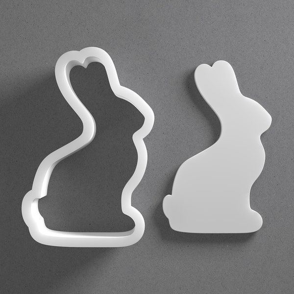 Emporte-pièce en forme de lapin de Pâques au chocolat - Du mini au grand - Outil de coupe de bijoux et de boucles d’oreilles en argile polymère - Ensemble de paires en miroir