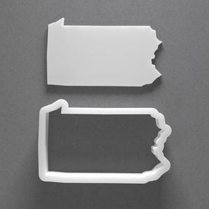 Pennsylvania State Cookie Cutter & Polymer Clay Earring, Pottery Tool image 1