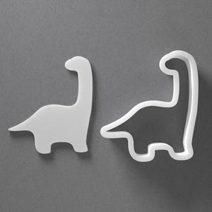 Dinosaur Brontosaurus Cookie Cutter & Animal Polymer Clay Earring, Pottery Tool image 1