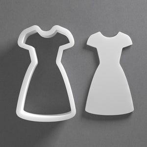 Dress Cookie Cutter & Wedding Polymer Clay Earring, Pottery Tool image 1