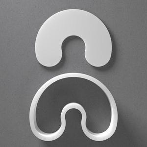 Rounded Arch Cookie Cutter & Rainbow Polymer Clay Earring, Pottery Tool image 1