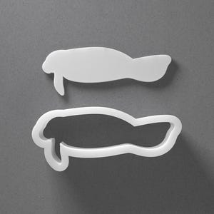 Emporte-pièce lamantin et boucle d'oreille en argile polymère animal marin, outil de poterie