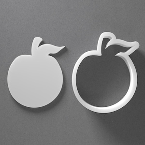 Orange Cookie Cutter & Fruit Polymer Clay Earring, Pottery Tool image 1
