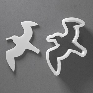 Flying Albatross Bird Cookie Cutter & Seagull Polymer Clay Earring, Pottery Tool image 1