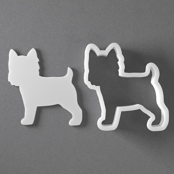 Yorkshire Terrier Cookie Cutter - From Mini To Large - Dog Breed Polymer Clay Jewelry And Earring Cutter Tool - Mirrored Pair Set