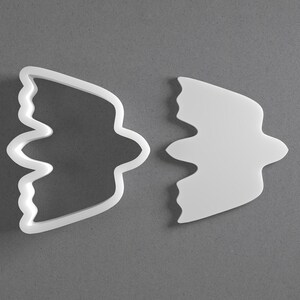 Frying Bird Cookie Cutter & Animal Wings Polymer Clay Earring, Pottery Tool image 1