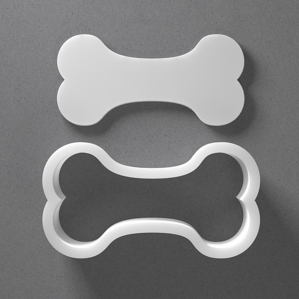 Dog Bone Cookie Cutter - From Mini To Large - Polymer Clay Jewelry And Earring Cutter Tool - Mirrored Pair Set