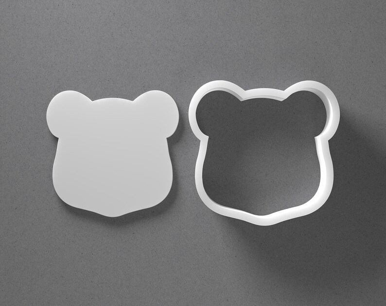 Bear Head Face Cookie Cutter From Mini To Large Animal Polymer Clay Jewelry And Earring Cutter Tool Mirrored Pair Set zdjęcie 1