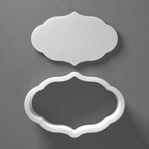 Plaque Cookie Cutter - Von Mini bis Groß - Ornament Rahmen Polymer Clay Schmuck und Ohrring Cutter Werkzeug - Gespiegeltes Paar Set