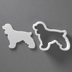 Cocker Spaniel Cookie Cutter - From Mini To Large - Cockerspaniel Polymer Clay Jewelry And Earring Cutter Tool - Mirrored Pair Set