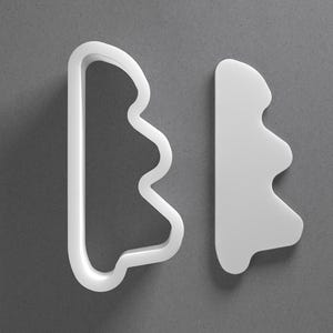 Irregular Wavy Organic Shape Cookie Cutter & Pebble Polymer Clay Earring, Pottery Tool