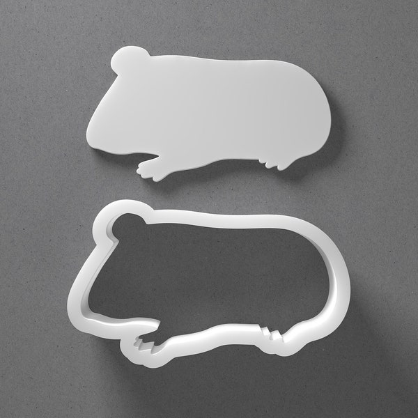 Guinea Pig Cookie Cutter - From Mini To Large - Animal Pet Polymer Clay Jewelry And Earring Cutter Tool - Mirrored Pair Set