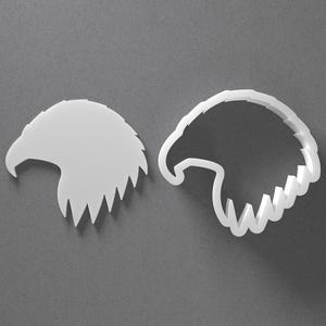 Eagle Head Cookie Cutter & Bald Eagle Bird Polymer Clay Earring, Pottery Tool image 1