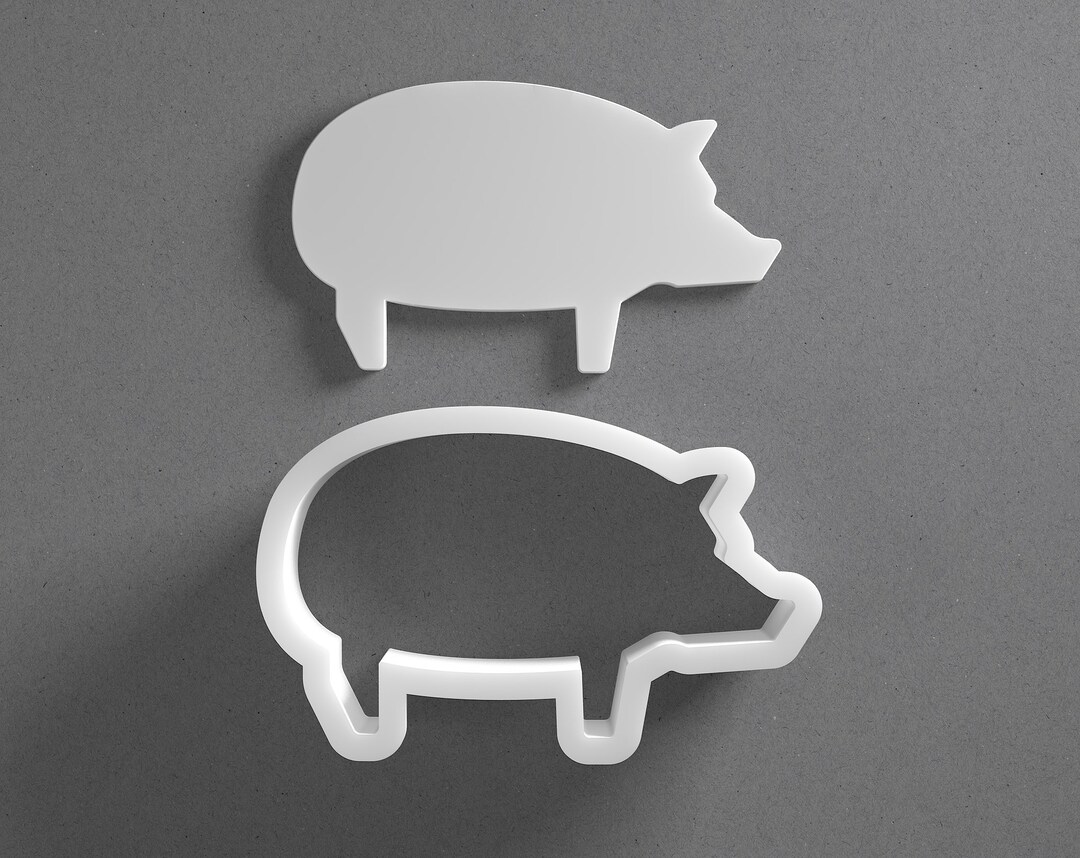 Pig Cookie Cutter From Mini to Large Farm Animal Swine Etsy