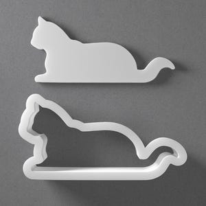 Lying Cat Cookie Cutter & Pet-oorbel van polymeerklei, aardewerkgereedschap