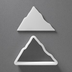 Snowy Mountain Range Cookie Cutter & Peak Polymer Clay Earring, Pottery Tool image 1