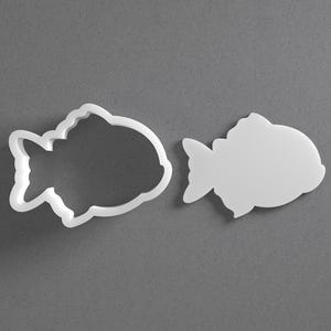 Piranha Cookie Cutter & Fish Polymer Clay Earring, Pottery Tool image 1
