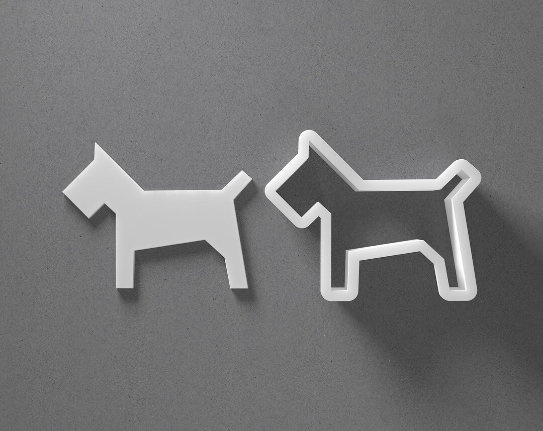 Stylized Dog Cookie Cutter & Geometric Animal Polymer Clay Earring ...