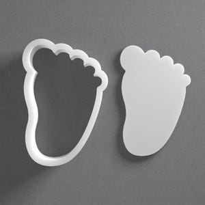 Right Baby Foot Cookie Cutter & Baby Shower Polymer Clay Earring, Pottery Tool image 1