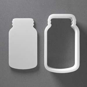 Mason Jar Cookie Cutter & Polymer Clay Earring, Pottery Tool image 1
