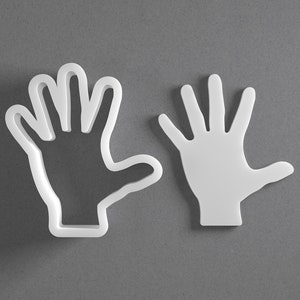 Hand Cookie Cutter - From Mini To Large - Palm Polymer Clay Jewelry And Earring Cutter Tool - Mirrored Pair Set