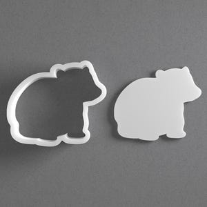 Polar Bear Cub Cookie Cutter & Animal Polymer Clay Earring, Pottery Tool image 1