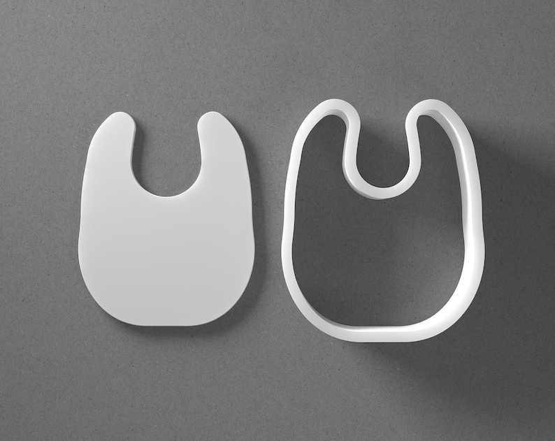 Baby Bib Cookie Cutter & Baby Shower Neugeborene Polymer Clay Ohrring, Keramik-Werkzeug Bild 1