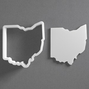 Ohio State Cookie Cutter & Polymer Clay Earring, Pottery Tool