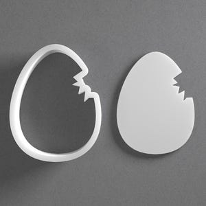 Broken Egg Shell Cookie Cutter & Eggshell Easter Polymer Clay Earring, Pottery Tool