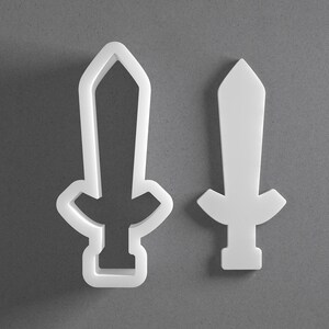 Sword Cookie Cutter & Weapon Polymer Clay Earring, Pottery Tool image 1