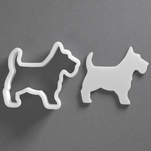 Scottish Terrier Cookie Cutter & Dog Breed Polymer Clay Earring, Pottery Tool image 1